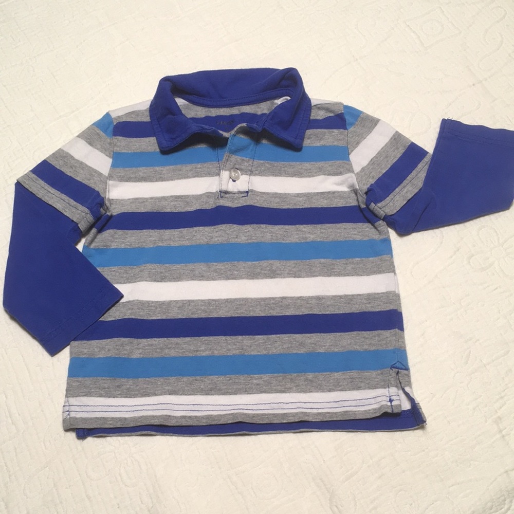 2T (5/$20) Layered-Look Polo by George